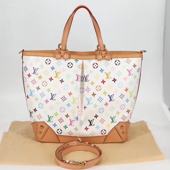 LOUIS VUITTON Multicolor Shirley GM Hand Bag 2way White M93214 LV Auth 115639AM - Picture 14 of 16